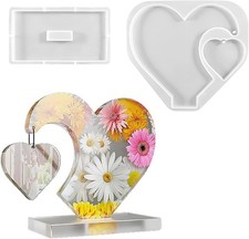 2pcs Epoxidharz Formen Herz