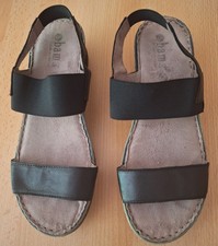 Bama Damen Schuhe Sandalen Gr.  39 ( 6 ) schwarz Leder &Synthetik 