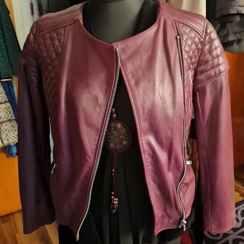 Lederjacke biker damen l - biker,