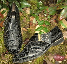 * TOP *  Brunella Damenschuhe Lackleder Schnalle Glitzer schwarz Gr. 39 UK 6