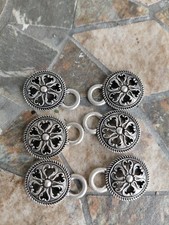 6 silber farben Miederhaken