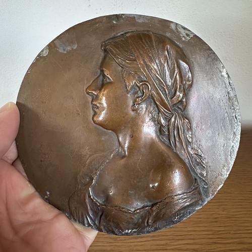 Antike bronze guss medaille - bronze,