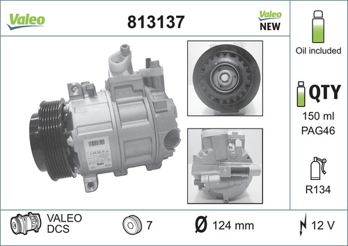 Valeo 813137 compressor air - compressor,,