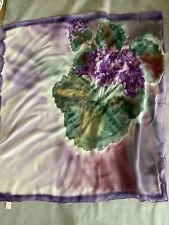 Tuch Seide Batik Lila 85 X 85 