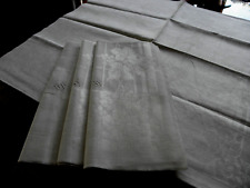 4 Leinen Damast Servietten