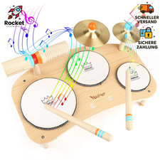 Vanplay Holzspielzeug Schlagzeug Kinder Trommel 8 In 1 Musikinstrumente Kinder