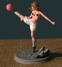 NSFW Sexy Football Woman Resin Figur Garage Kit GK 1/6 1/8 1/12 scale mini