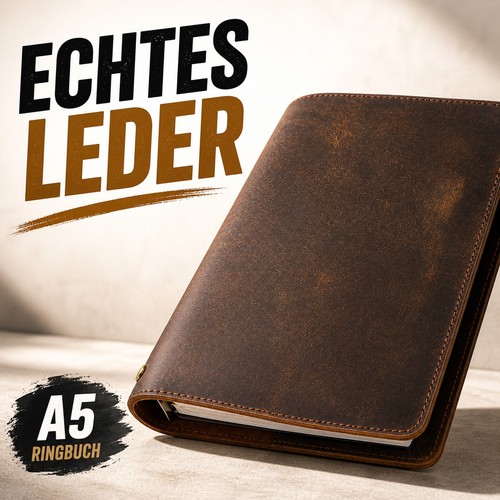 Leder ringbuch - a5,