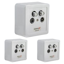 3x Antennendose SAT TV Radio