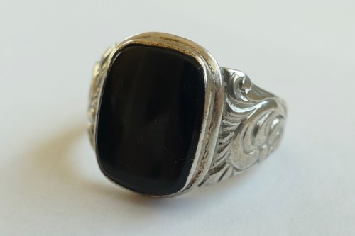 Ring herrenring onyx stein 830 - herrenring,