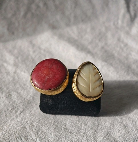 Breiter ring vergoldet mit - ring,