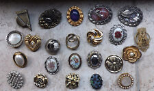 Konvolut von 23 tolle schöne ältere Tuch Clip - Tuch Klammer - Schalhalter