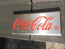 Coca-Cola Werbeschild Edelstahl 80x36 cm schwere Ausführung