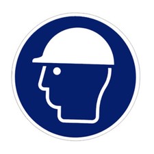 Gebotszeichen Kopfschutz