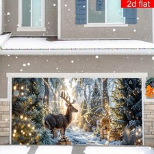 Wald Elch Geschenk Weihnachten Garage Tür Banner Gewebe Outdoor Hintergrund