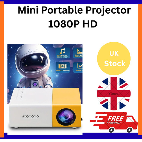 Mini tragbarer projektor 1080p - projektor,