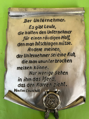 Zinn relief handarbeit - -, mit
