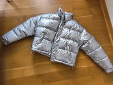 Zara Metallic Silber Lackjacke