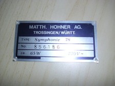 hohner symphonie 78  Tasten