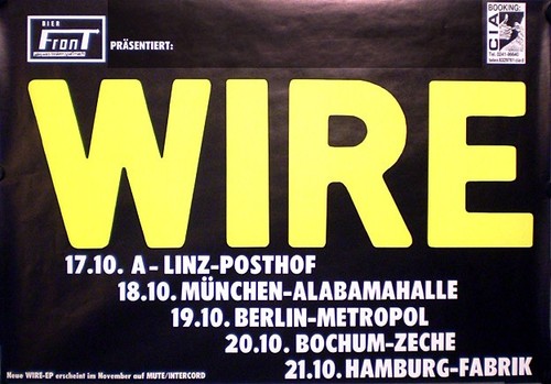 Wire rares konzertplakat von - wire,