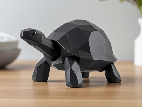 Gehender low poly schildkröte - gehender, low-poly-schildkröte