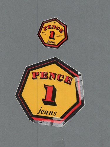 Alte aufkleber jeans pence 1 - aufkleber,