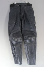 SCHWARZE LEDER BIKER HOSE MIT