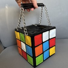 Rubik's Cube Chain Handle Clutch Handtasche Tasche Sammlerstück, gebraucht
