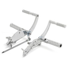 Poliert 5" Vorverlegte Fußrastenanlage für Suzuki LS650 650 Savage 1988-2000