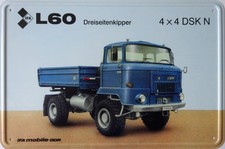 Blechschild Schild 20x30 cm - L60 DDR LKW Dreiseitenkipper Kipper 