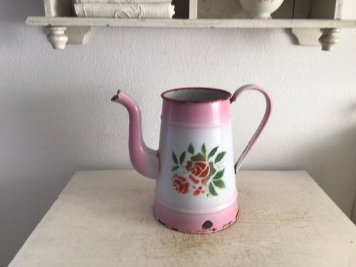 Alte emaille kanne krug shabby - alte,