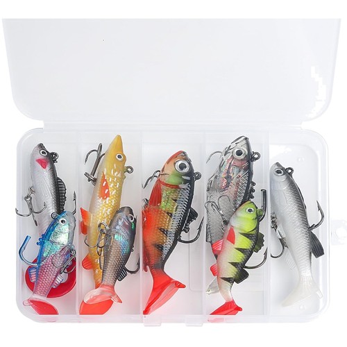 Gummifische angelköder set - angelköder, 8