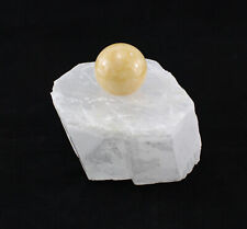 Budawi® Calcit Quellstein Brunnenstein für Zimmerbrunnen mit Aragonit Kugel