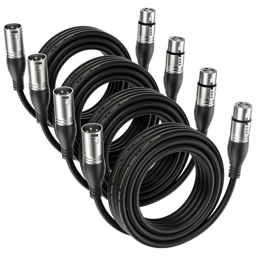 Xlr mikrofonkabel 4er pack - mikrofonkabel,