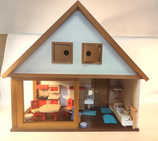 Puppenstube Puppenhaus Haus 2 Etagen Möbel Zubehör Bad Puppen Küche