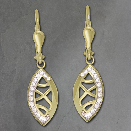 Golddream damen ohrringe - damen, blatt