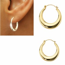 Große breite Creolen 585 echt