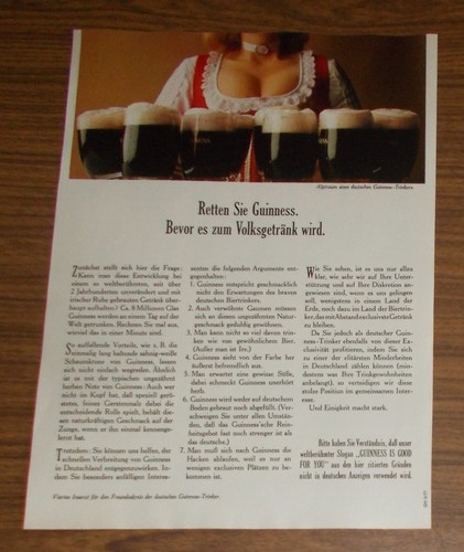 Seltene werbung guinness - guinness,