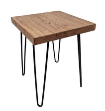 Holz Metall Beistelltisch Ulme