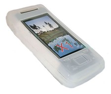 Silikon TPU Handy Cover Case Hülle Bumper in Weiß für Sony Ericsson Xperia X1