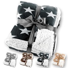Gräfenstayn Sternendecke Kuscheldecke Tagesdecke Sofaüberwurf Decke Sofadecke