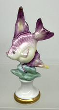 25733/ Capodimonte Porzellanfigur Fisch Skalar Höhe ca. 10 cm