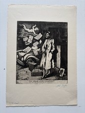 Originalgrafik August Wilhelm Dressler Neue Sachlichkeit