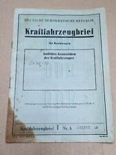 KFZ Brief Kraftfahrzeugbrief Zugmaschine Ackerschlepper NORMAG Traktor Deutz '43