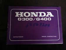 Original Anleitung Instruktieboek HONDA G300 / G400 37 Seiten wie NEU