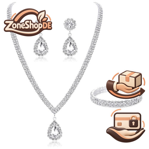 Schmuckset zirkonia hochzeit - schmuckset,