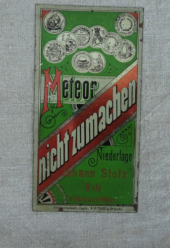 Altes blechschild meteor nicht - meteor,