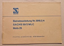 Original Sachs 50/2 MLC Handbuch Nr.3010.4/2/Betriebsanleitung Mofa 25 aus 1969