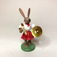 Blank Faltenrock Osterhase farbig mit Becken, OHF 003, echt Erzgebirge Ostern