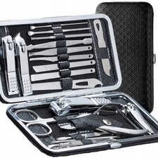 Nagelset 19 Stk Nagelpflege Set Nagelschere Nagelfeile Maniküre Pediküre Etui.